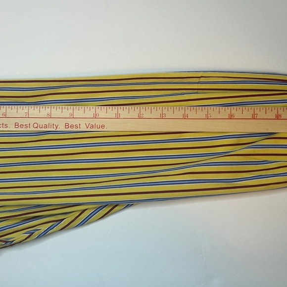 Men's RALPH LAUREN Yellow Blue Red Striped Shirt Size Large - Picture 4 of 6